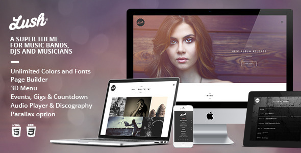 Lush - Music Band & Musician WordPress Theme Nulled - Download Free Nulled
