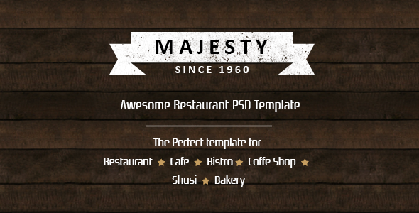 Majesty - Awesome Restaurant PSD Template Nulled Nulled Free Download