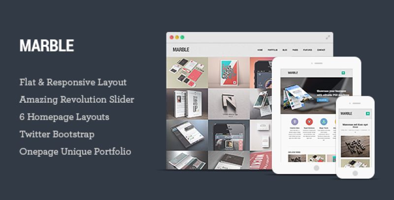 Marble - Flat Responsive HTML5 Template Nulled Nulled - Free Download