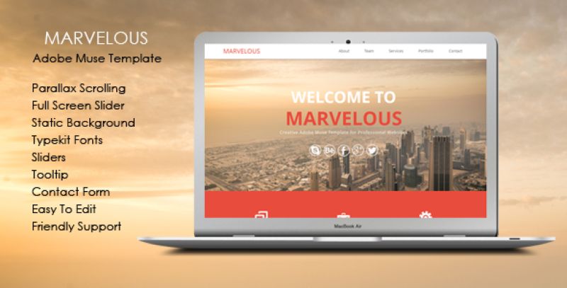 Marvelous - Multi-purpose Muse Template Nulled Nulled - Free Download