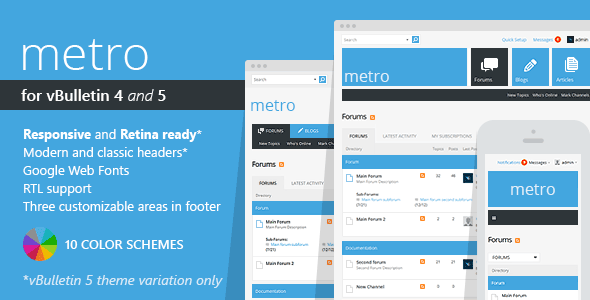 Metro - A Theme for vBulletin 4 and 5 Nulled Nulled - Free Download