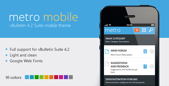 Metro Mobile - A Theme for vBulletin 4.2 Nulled Nulled - Free Download