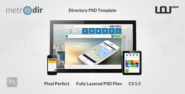 METRODIR -  Directory PSD Template  Nulled Nulled - Free Download