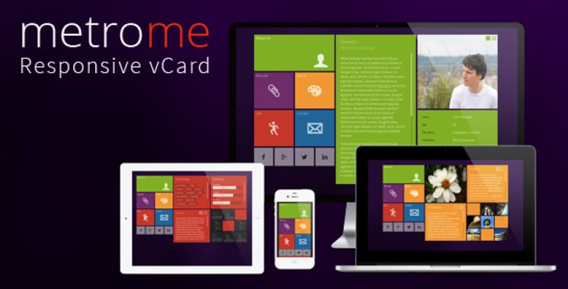 metroMe - Responsive vCard Nulled Nulled - Free Download
