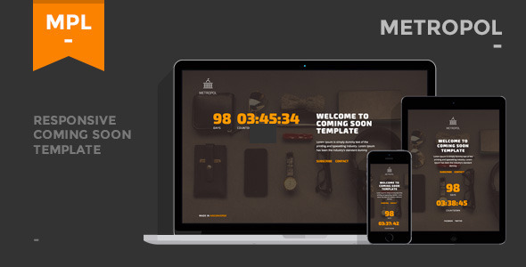 Metropol - Responsive Coming Soon Template Nulled Nulled - Free Download