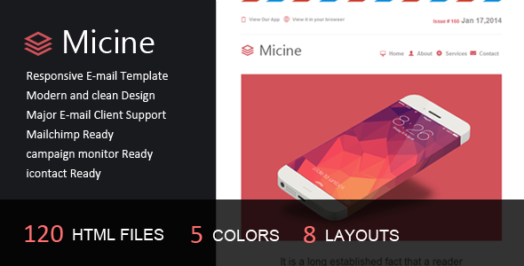 Micine - Responsive E-mail Template Nulled Nulled - Free Download
