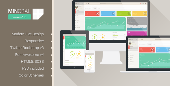 Minoral - Responsive Admin Template Nulled