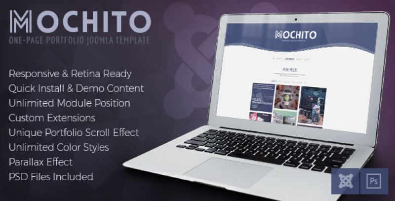 Mochito - One Page Portfolio Joomla template Nulled Nulled - Free Download