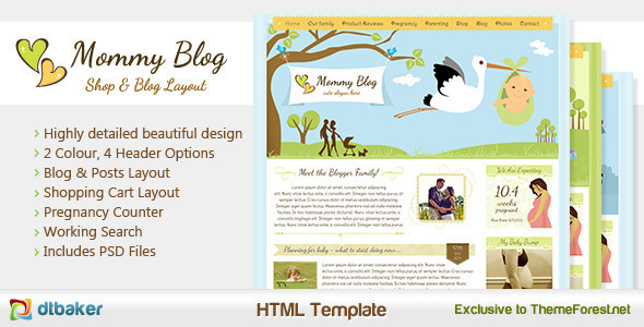Mommy Blog HTML - Including Shop & Blog Layout  Nulled Nulled - Free Download
