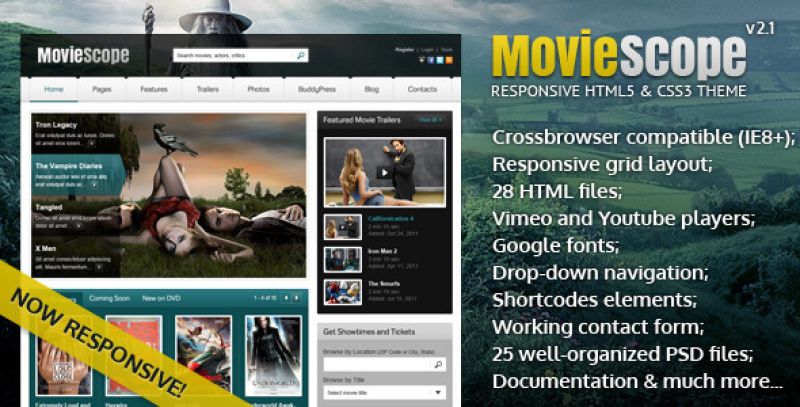 MovieScope -HTML5 & CSS3 Portal Template Nulled Nulled - Free Download