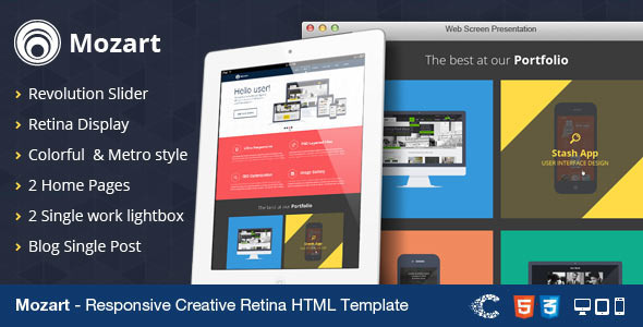 Mozart - Creative Responsive Retina Flat Template Nulled Nulled - Free Download