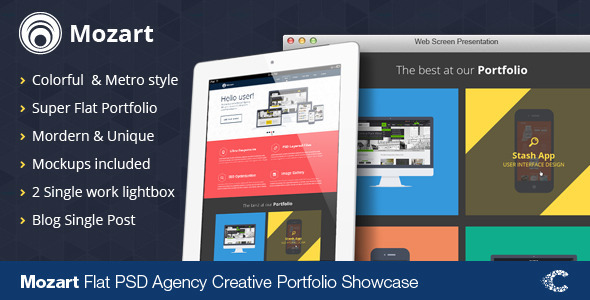 Mozart - Flat Responsive Onepage PSD Nulled Nulled - Free Download