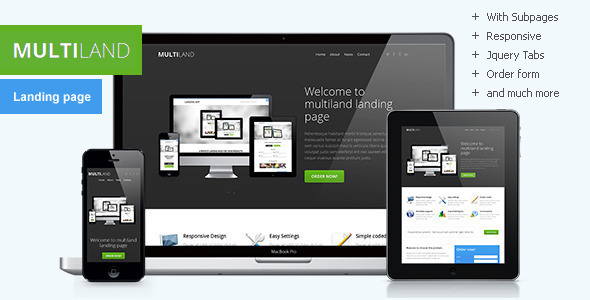 Multiland - Responsive multipurpose landing page Nulled Nulled - Free Download