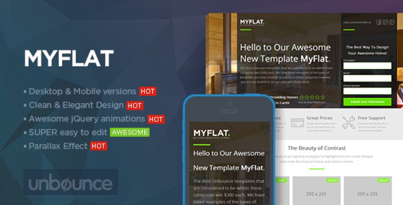 MYFLAT - Real Estate Unbounce Template Nulled Nulled - Free Download