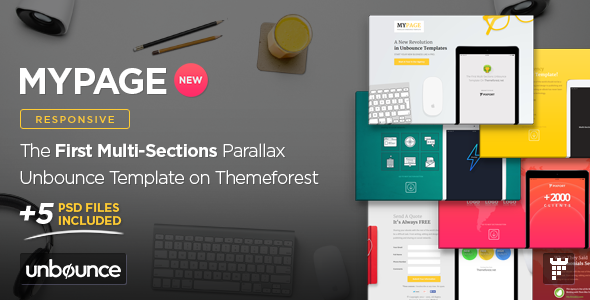 MyPage - Multi-Sections Parallax Unbounce Template Nulled Nulled Free Download