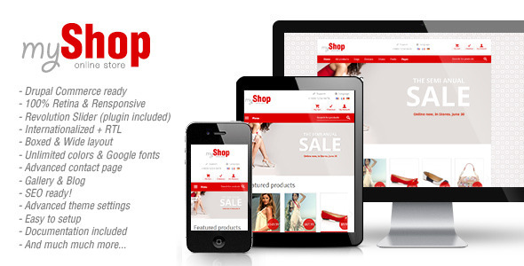 myShop - Responsive Drupal Commerce Theme Nulled Nulled - Free Download
