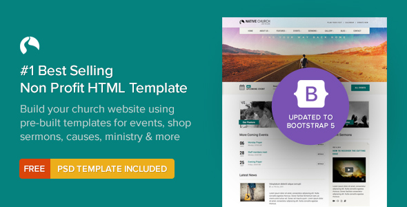 NativeChurch - Responsive HTML5 Template Nulled Nulled - Free Download