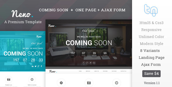 Neno - Premium Coming Soon Template Nulled - Download Free Nulled