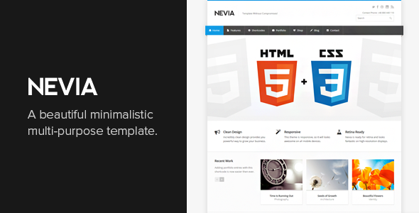 Nevia - Responsive HTML5 Template Nulled Nulled - Free Download