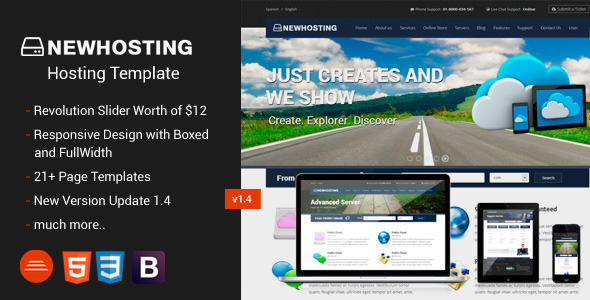 NewHosting - Responsive Hosting Css3/Html5 Theme Nulled Nulled - Free Download
