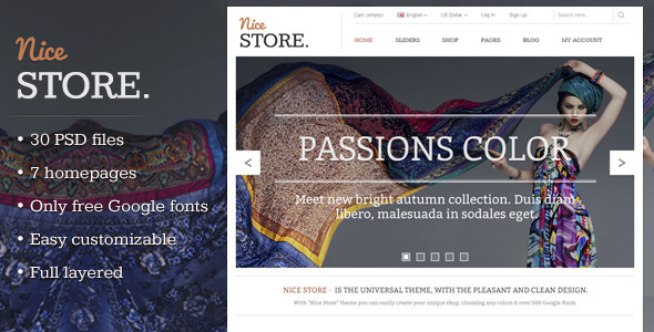 Nice Store - eCommerce PSD Template Nulled Nulled - Free Download