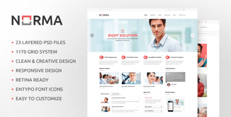 NORMA | Clean & Responsive HTML Theme Nulled Nulled - Free Download