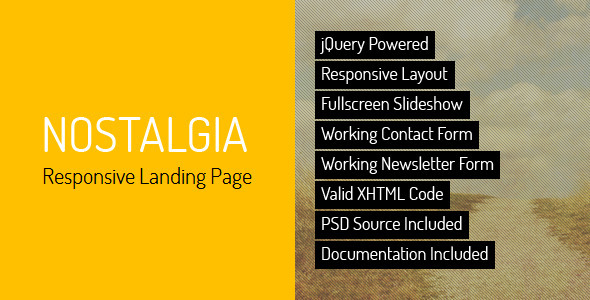 Nostalgia - Landing Page Nulled Nulled - Free Download