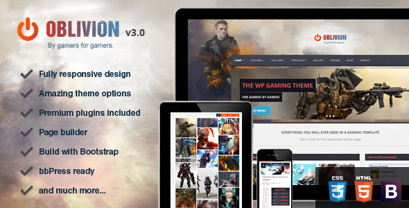 Oblivion - The Ultimate Multi-Purpose Gaming Theme Nulled Nulled - Free Download