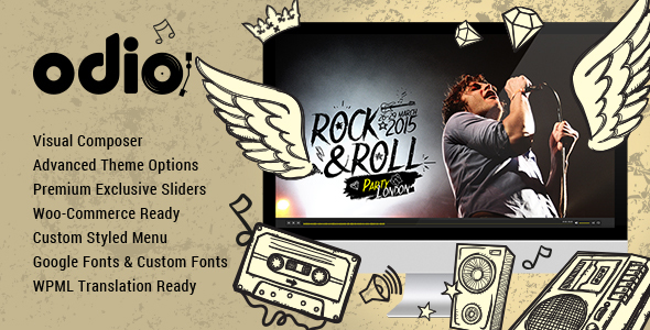 Odio - Music WP Theme For Bands, Clubs, and Musicians Nulled Nulled - Free Download