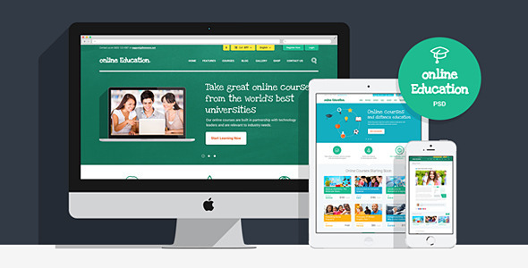 Online Education | PSD Template Nulled Nulled Free Download