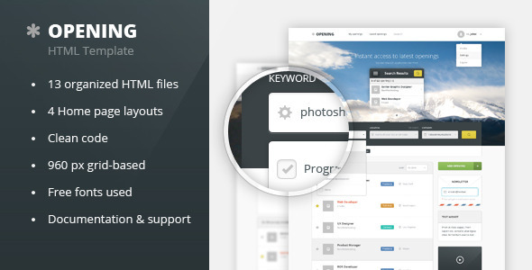 Opening - Job Board HTML Template Nulled Nulled - Free Download