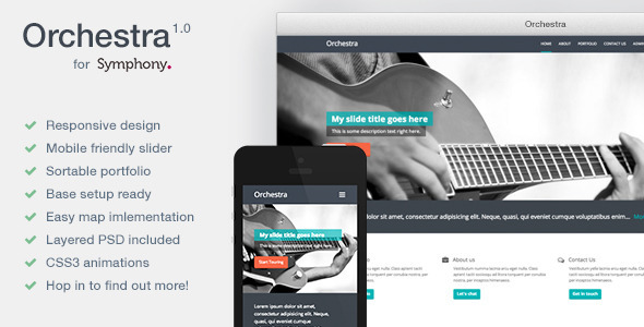 Orchestra - Resposive Symphony CMS Theme  Nulled Nulled - Free Download