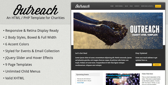 Outreach - Charity HTML Template Nulled Nulled - Free Download