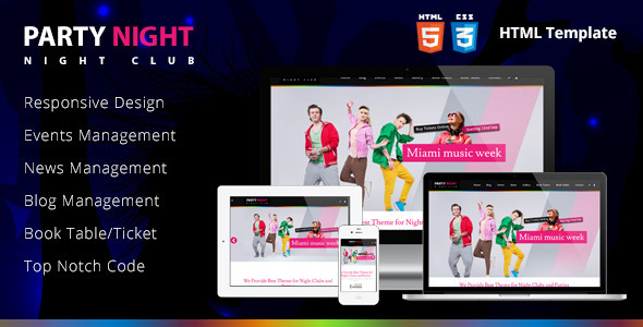 Party Night - Night Club HTML Template Nulled Nulled - Free Download