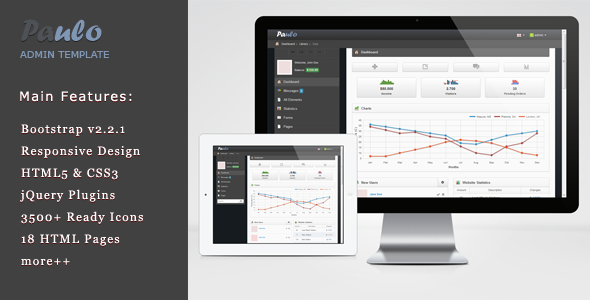 Paulo Admin Template Nulled Nulled - Free Download