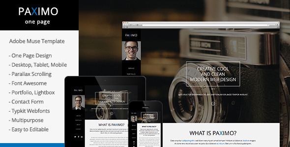 Paximo -Parallax Portfolio Muse Template Nulled Nulled - Free Download
