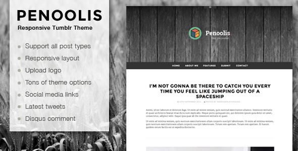 Penoolis - Responsive Tumblr Blog Themes Nulled Nulled - Free Download