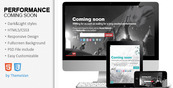 Performance - Responsive Under Construction page Nulled Nulled - Free Download