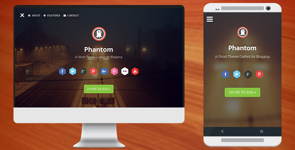 Phantom - Responsive Parallax Theme for Ghost Nulled Nulled - Free Download
