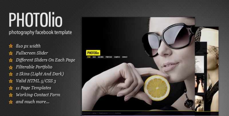 Photolio - Facebook Photography/Portfolio Template Nulled Nulled - Free Download