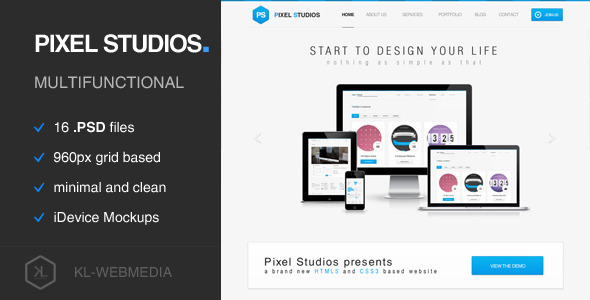 Pixel Studios - Simple PSD Template Nulled - Free Download Nulled