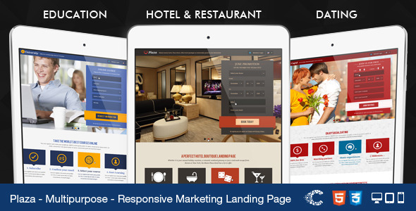 Plaza - Education - Hotel - Dating Landing Nulled Nulled - Free Download