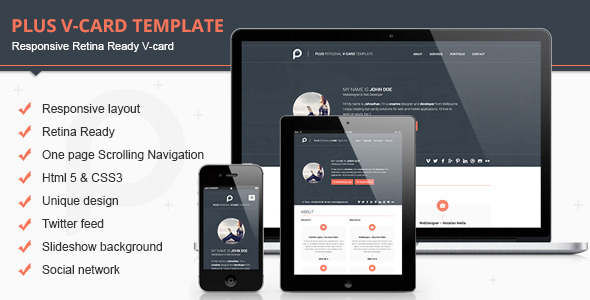 Plus Html V-card Template Nulled Nulled - Free Download