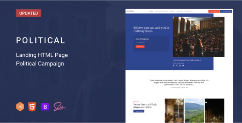Political Candidate Html Landing Page Nulled Nulled - Free Download