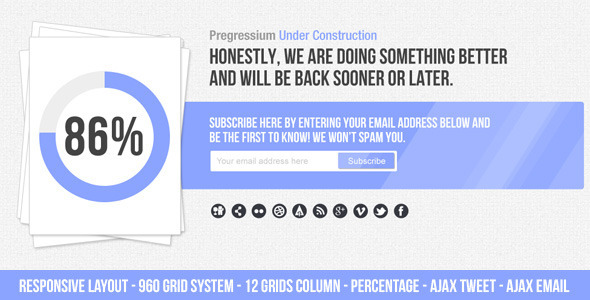 Progressium - Responsive Under Construction Nulled