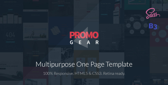 PromoGear — Multipurpose OnePage Template Nulled - Free Download Nulled