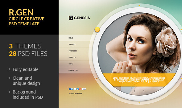R.Gen - Circle Creative PSD Template Nulled Nulled - Free Download