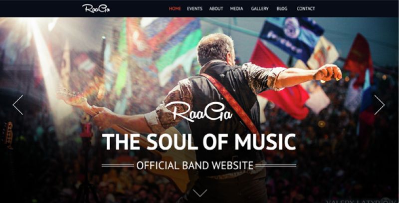 Raaga - Responsive Parallax Template for Bands Nulled Nulled - Free Download