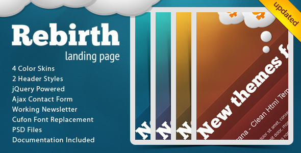 Rebirth Landing Page Nulled Nulled - Free Download