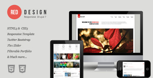 RedDesign - Responsive Drupal 7 Theme Nulled Nulled - Free Download